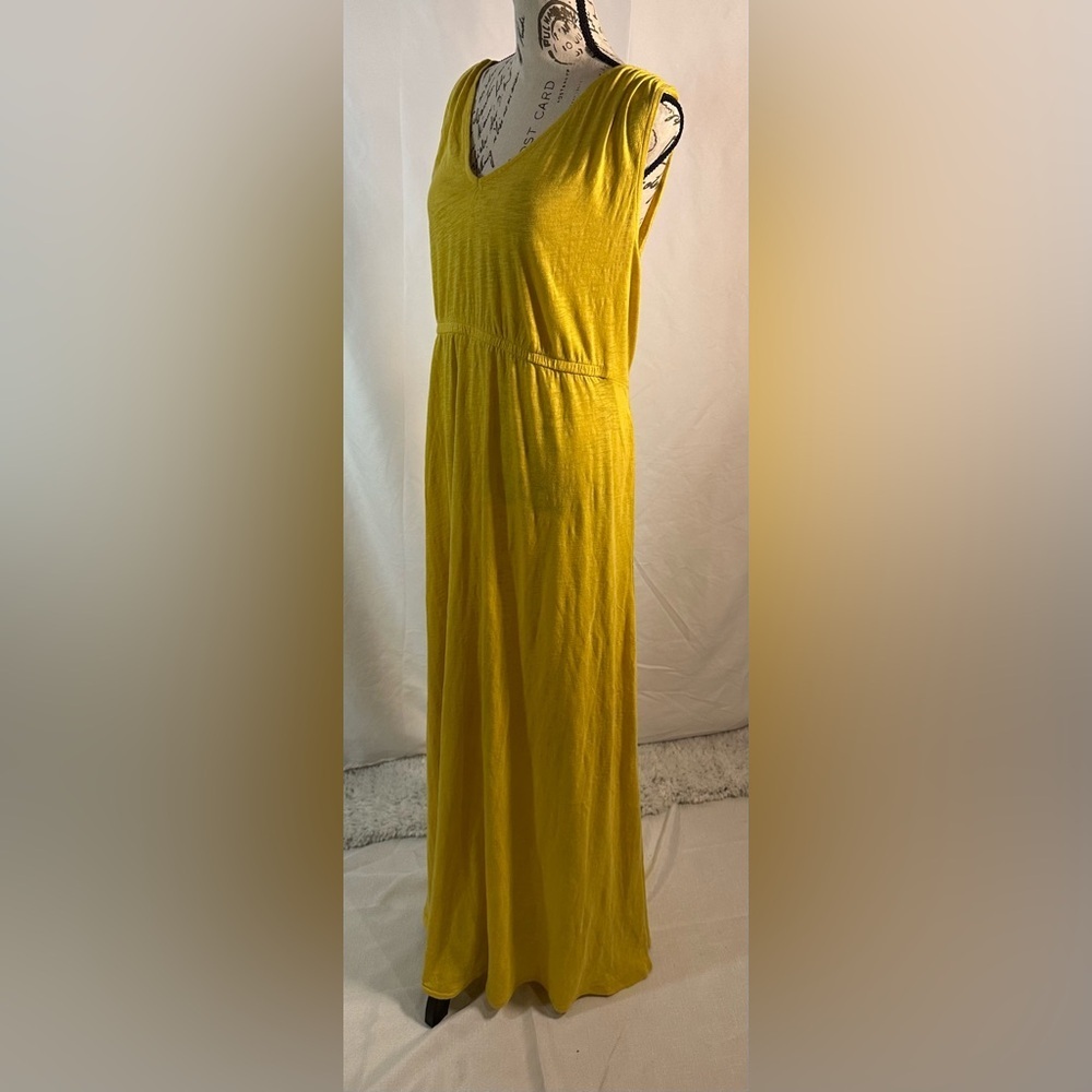 Yellow Ruched Smocked Sleeveless Maxi Dress ☀️ - Picture 3 of 12